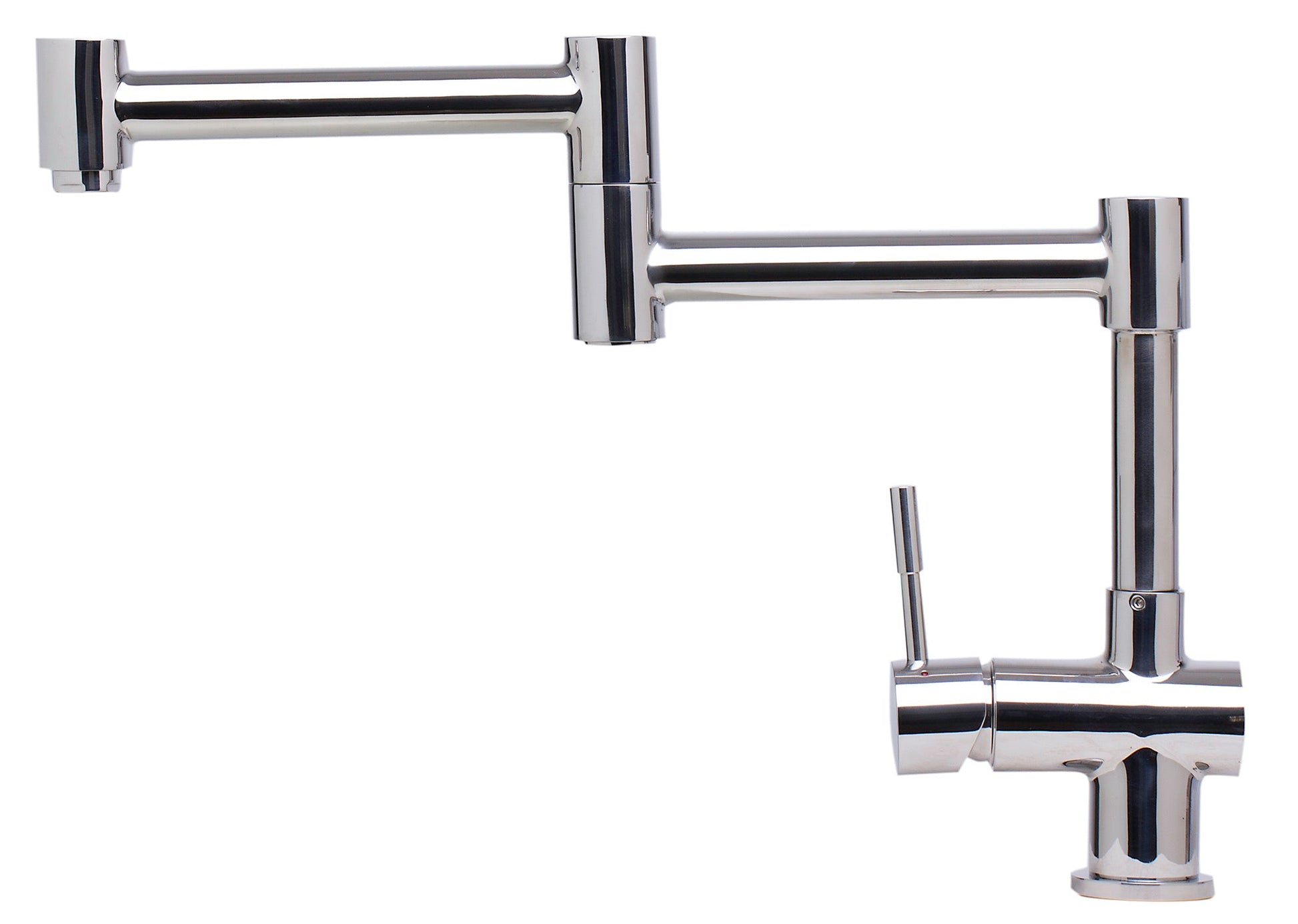 Alfi brand AB2038 Solid Brushed Stainless Steel Retractable Single Hole Kitchen Faucet
