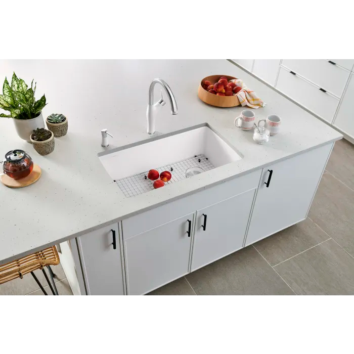 Blanco Diamond 33" Super Single Kitchen Sink Showing Undermount Installation