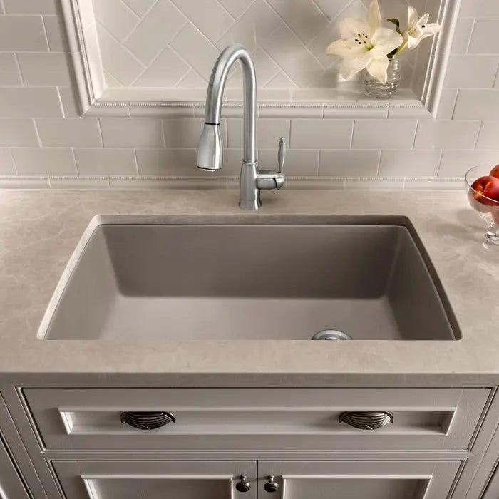 Blanco Diamond 33" Super Single Sink Showing Undermount Installation