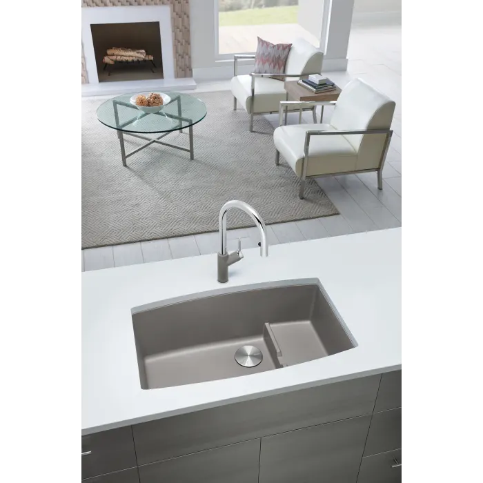 Blanco Performa Cascade Kitchen Sink in Truffle Lifestyle Image