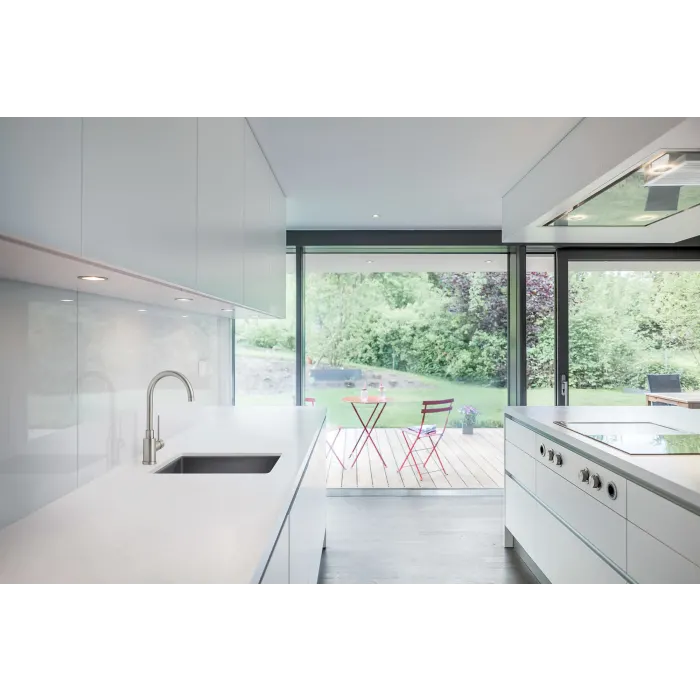 Blanco Precis Bar Silgranit Sink in minimalist kitchen