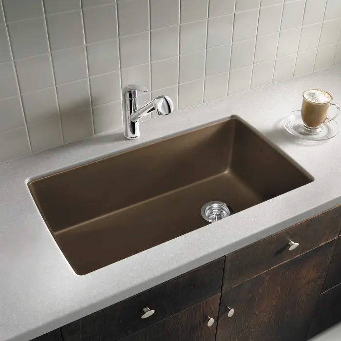 Blanco Diamond 33" Super Single Sink Showing Undermount Installation