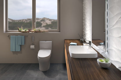 TOTO Aquia IV WASHLET+ Two-Piece Elongated Dual Flush 1.28 and 0.9 GPF Toilet with CEFIONTECT - MS446124CEM