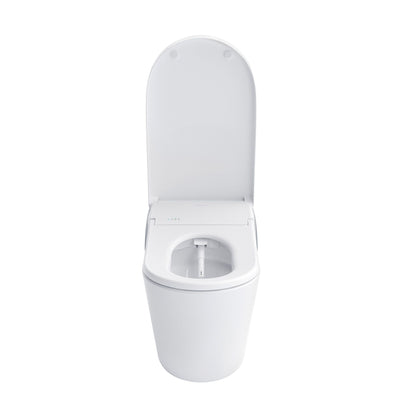 TOTO® NEOREST® LS Dual Flush 1.0 or 0.8 GF Integrated Bidet Toilet, Cotton White with Nickel Trim - MS8732CUMFG#01N