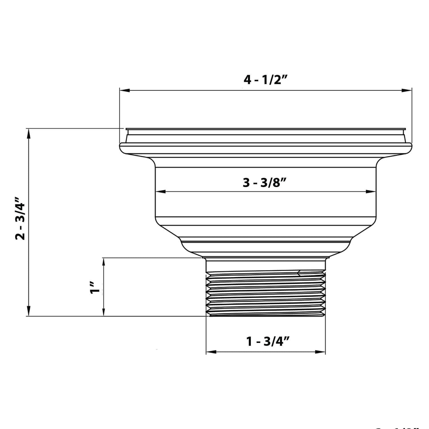 Ruvati Kitchen Sink Strainer Drain Assembly - Stainless Steel - RVA1022