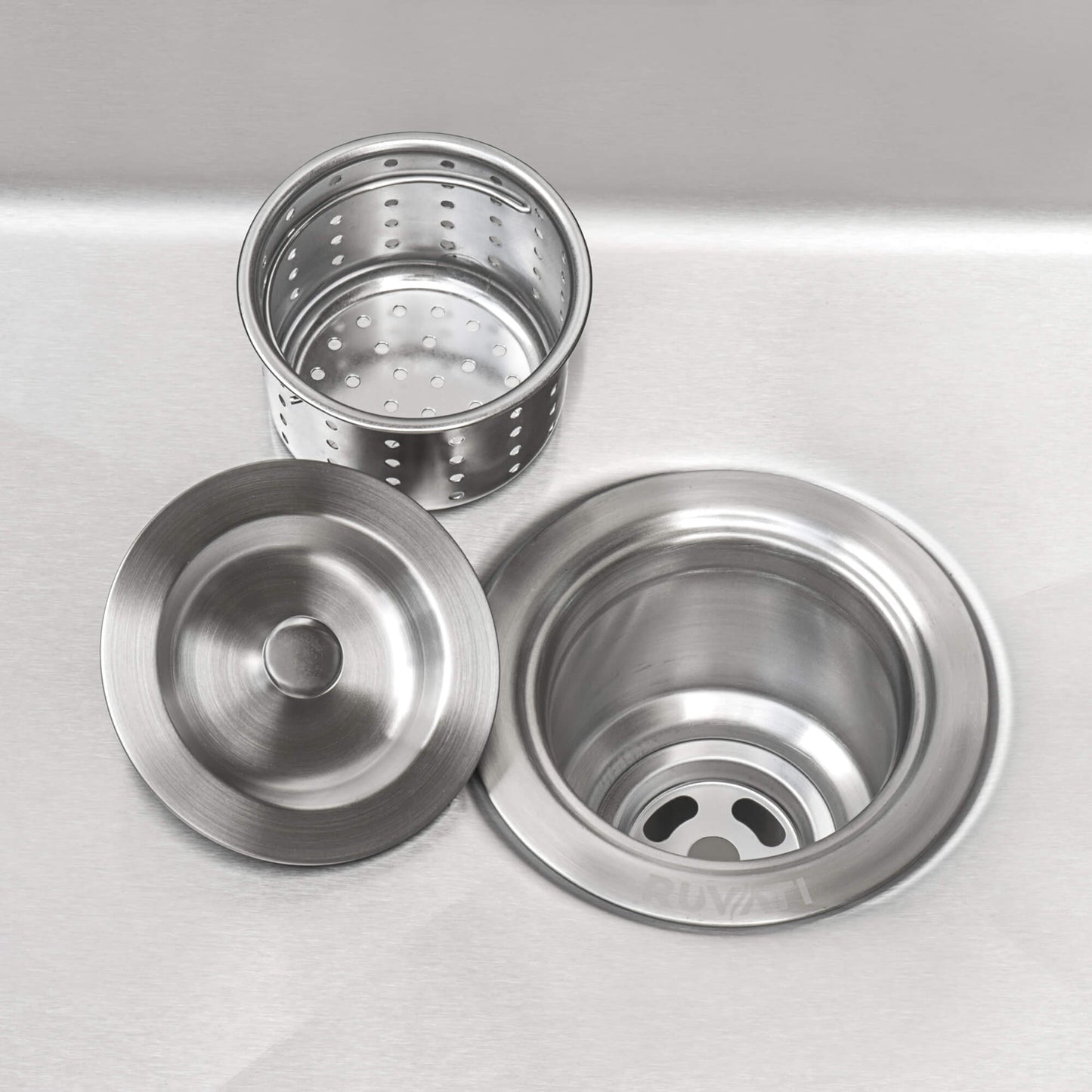 Ruvati RVA1025 Kitchen Sink Basket Strainer - Stainless Steel