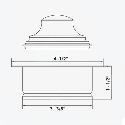 Ruvati Garbage Disposal Flange for Kitchen Sinks - Brass / Gold Tone Stainless Steel - RVA1041GG