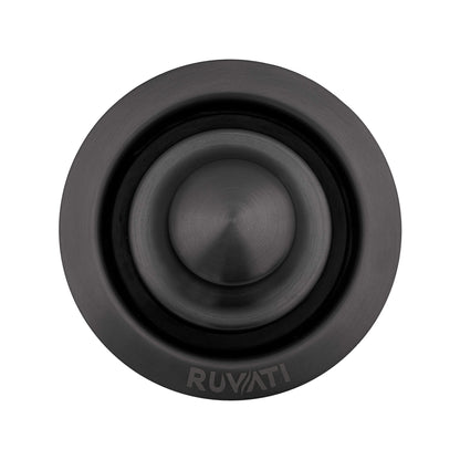 Ruvati Garbage Disposal Flange with Basket Strainer and Stopper - Gunmetal Black Stainless Steel - RVA1042