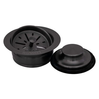 Ruvati Garbage Disposal Flange with Basket Strainer and Stopper - Gunmetal Black Stainless Steel - RVA1042