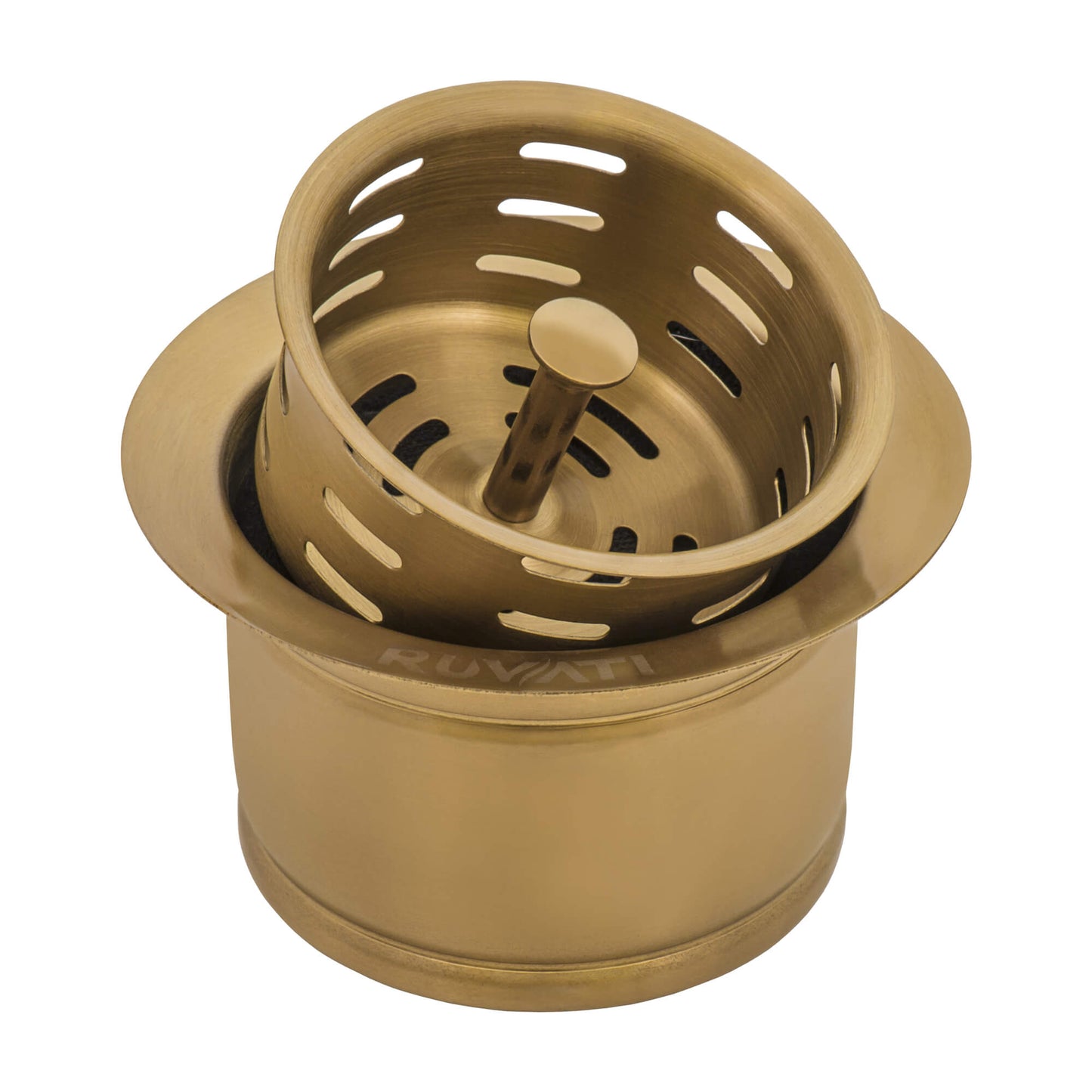 Ruvati Extended Garbage Disposal Flange with Deep Basket Strainer - Stainless Steel - RVA1049