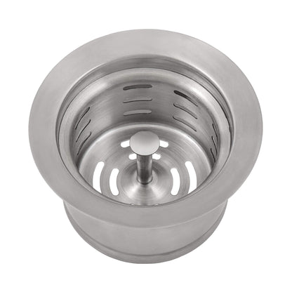 Ruvati Extended Garbage Disposal Flange with Deep Basket Strainer - Stainless Steel - RVA1049