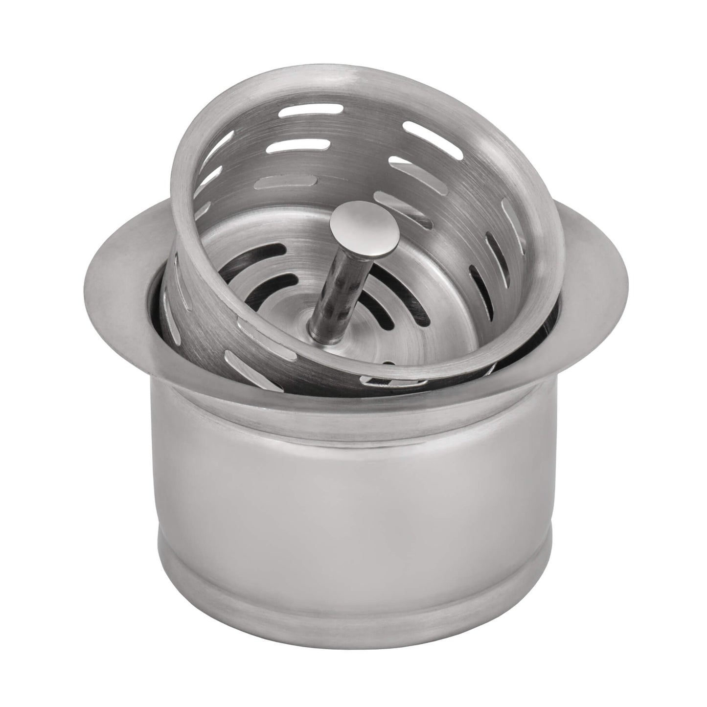 Ruvati Extended Garbage Disposal Flange with Deep Basket Strainer - Stainless Steel - RVA1049