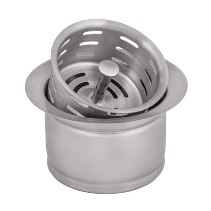 Ruvati Extended Garbage Disposal Flange with Deep Basket Strainer - Stainless Steel - RVA1049