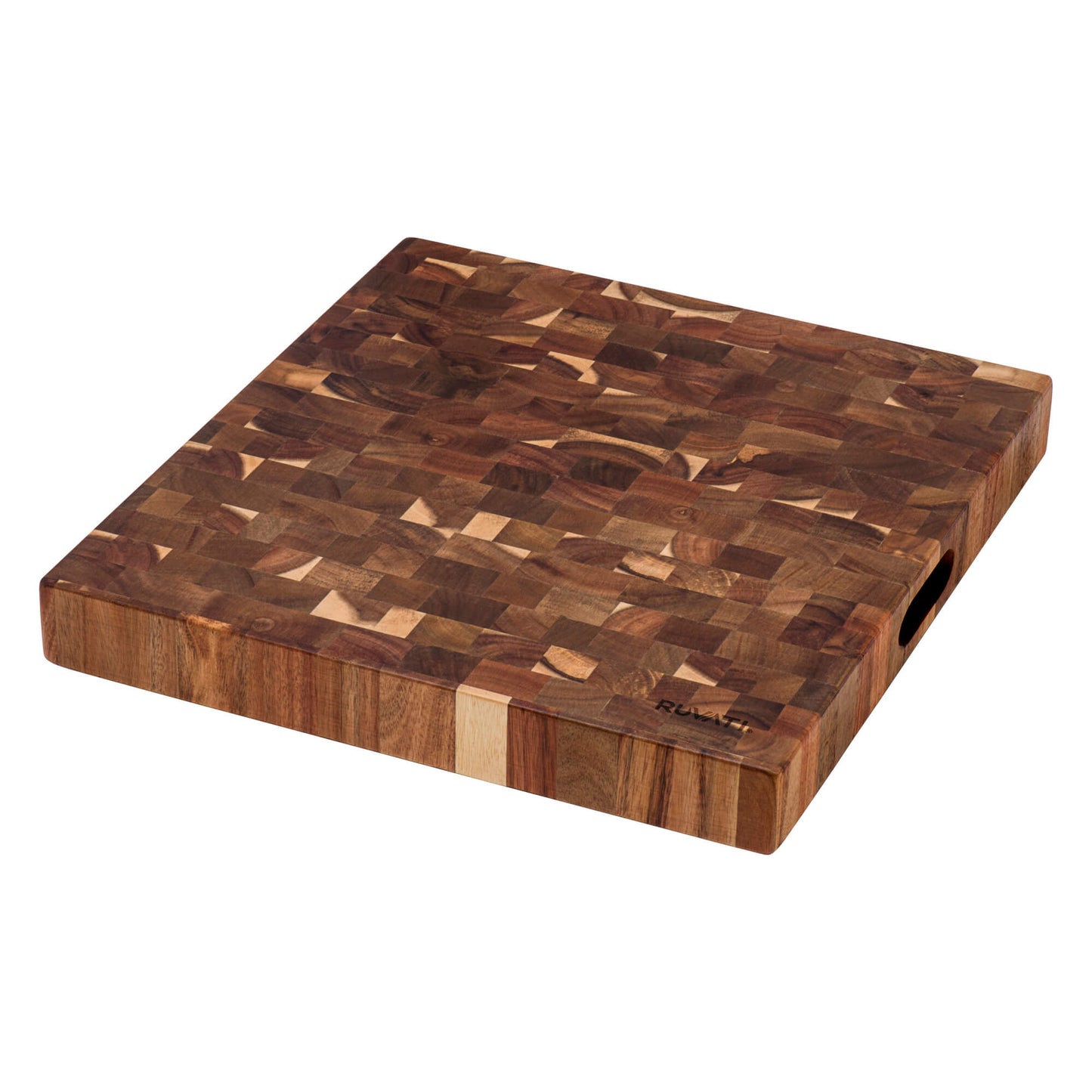 Ruvati 17 x 16 x 2 inch thick End-Grain Butcher Block Solid Wood Large Cutting Board - RVA2445