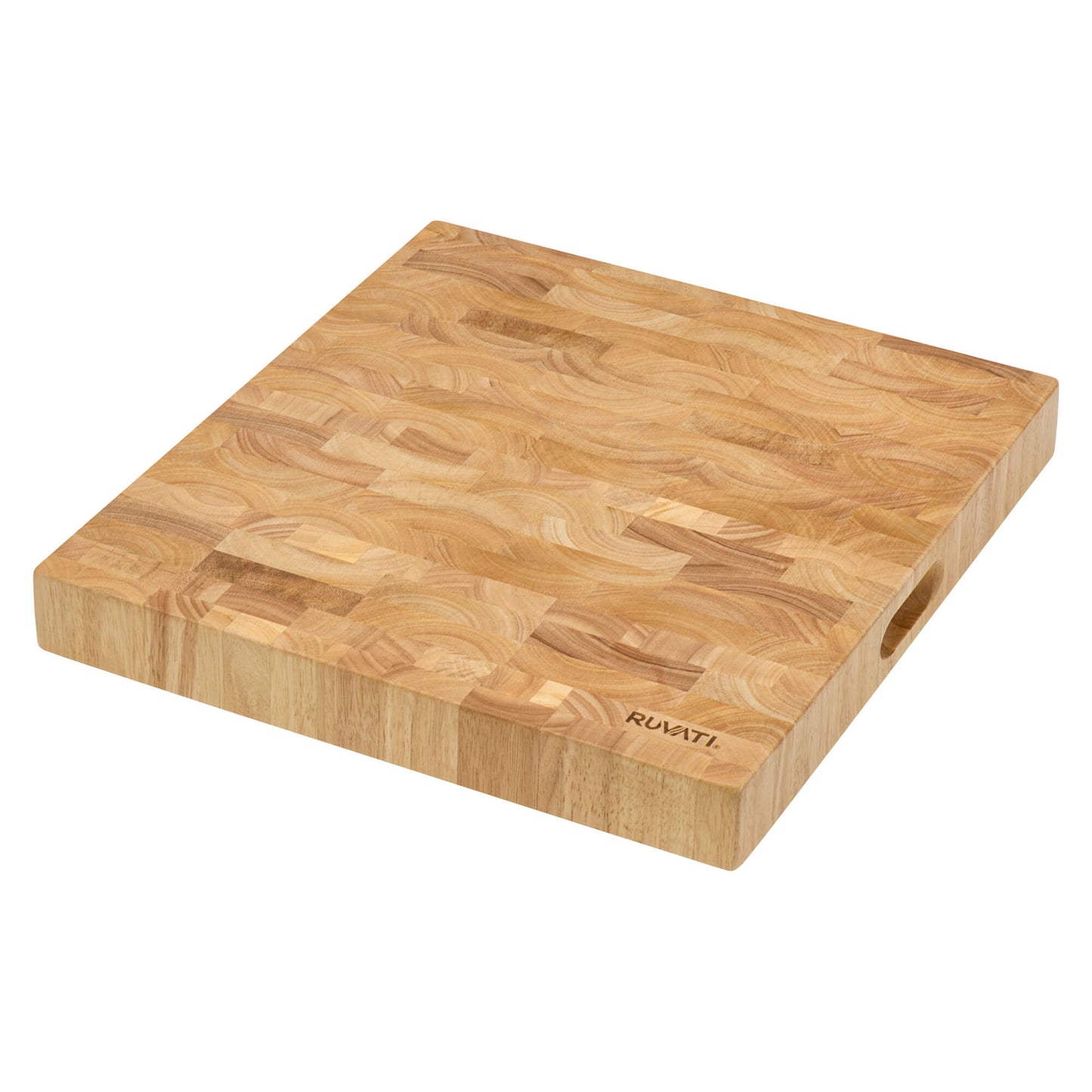 Ruvati 17 x 16 x 2 inch thick End-Grain Butcher Block Solid Wood Large Cutting Board - RVA2445