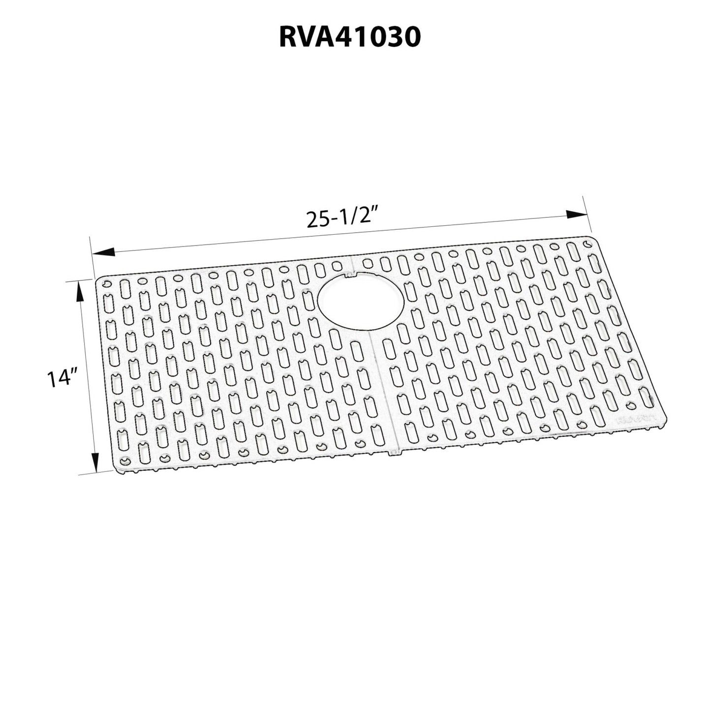 Ruvati Silicone Bottom Grid Sink Mat for RVG1030 and RVG2030 Sinks -RVA41030