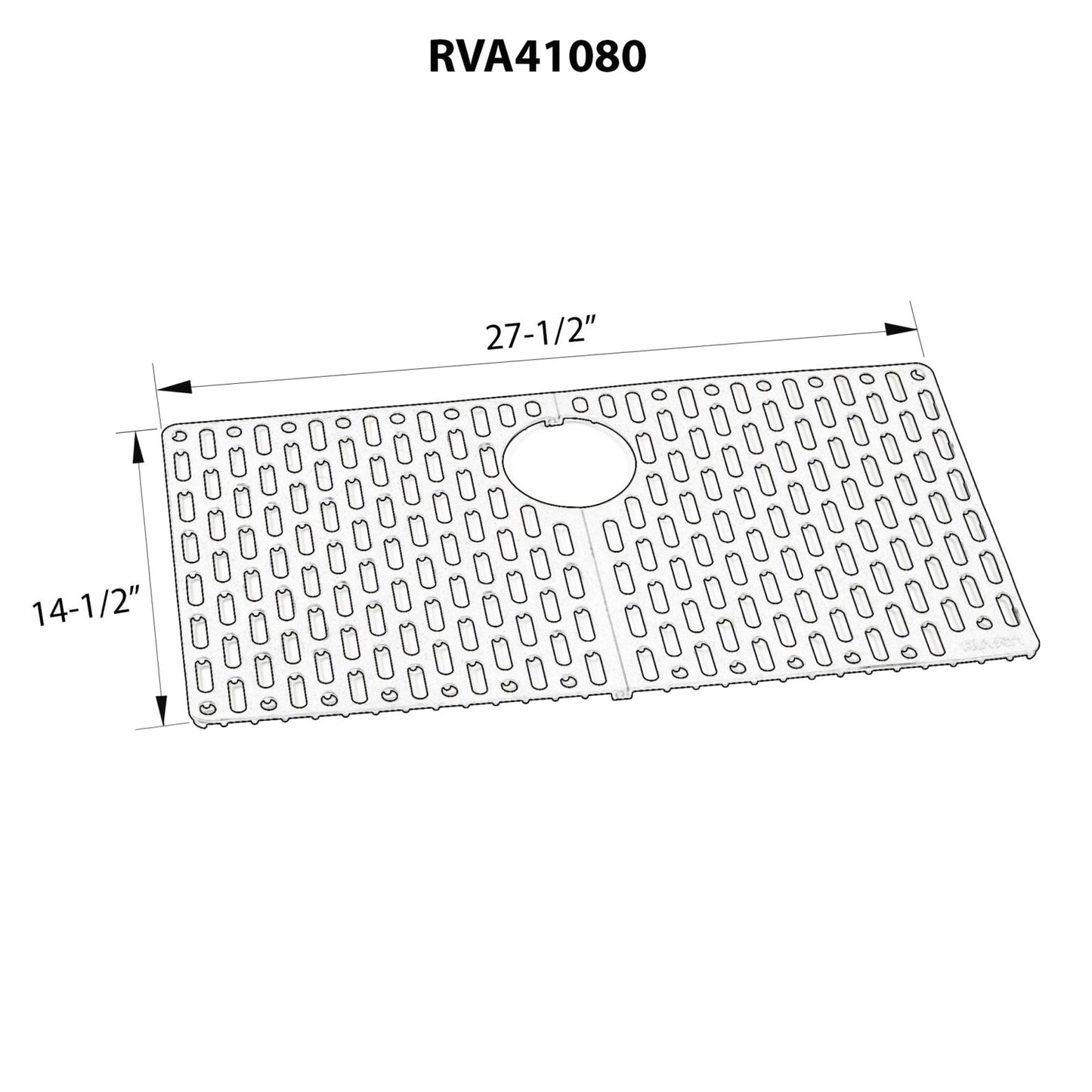 Ruvati Silicone Bottom Grid Sink Mat for RVG1080 and RVG2080 Sinks - RVA41080