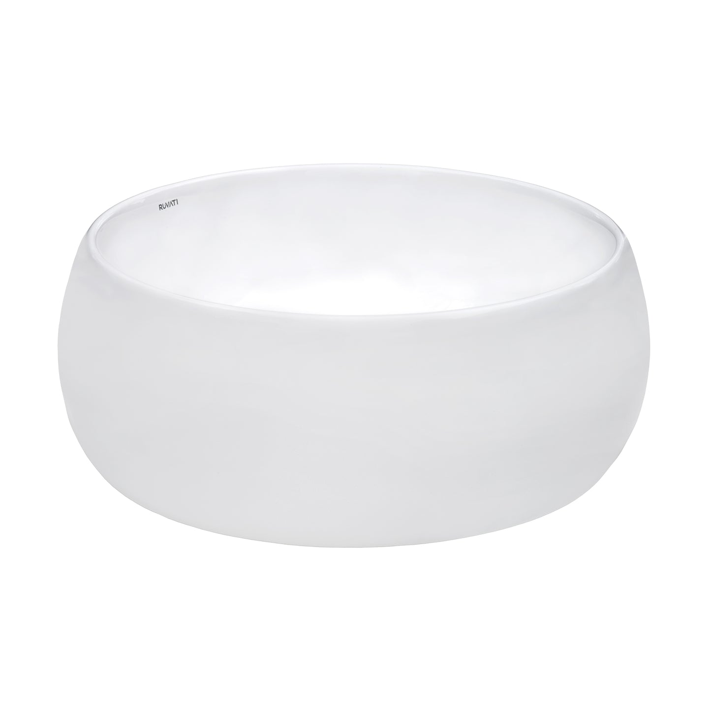 Ruvati 16 inch Bathroom Vessel Sink Round White Above Counter Circular Porcelain Ceramic - RVB0316