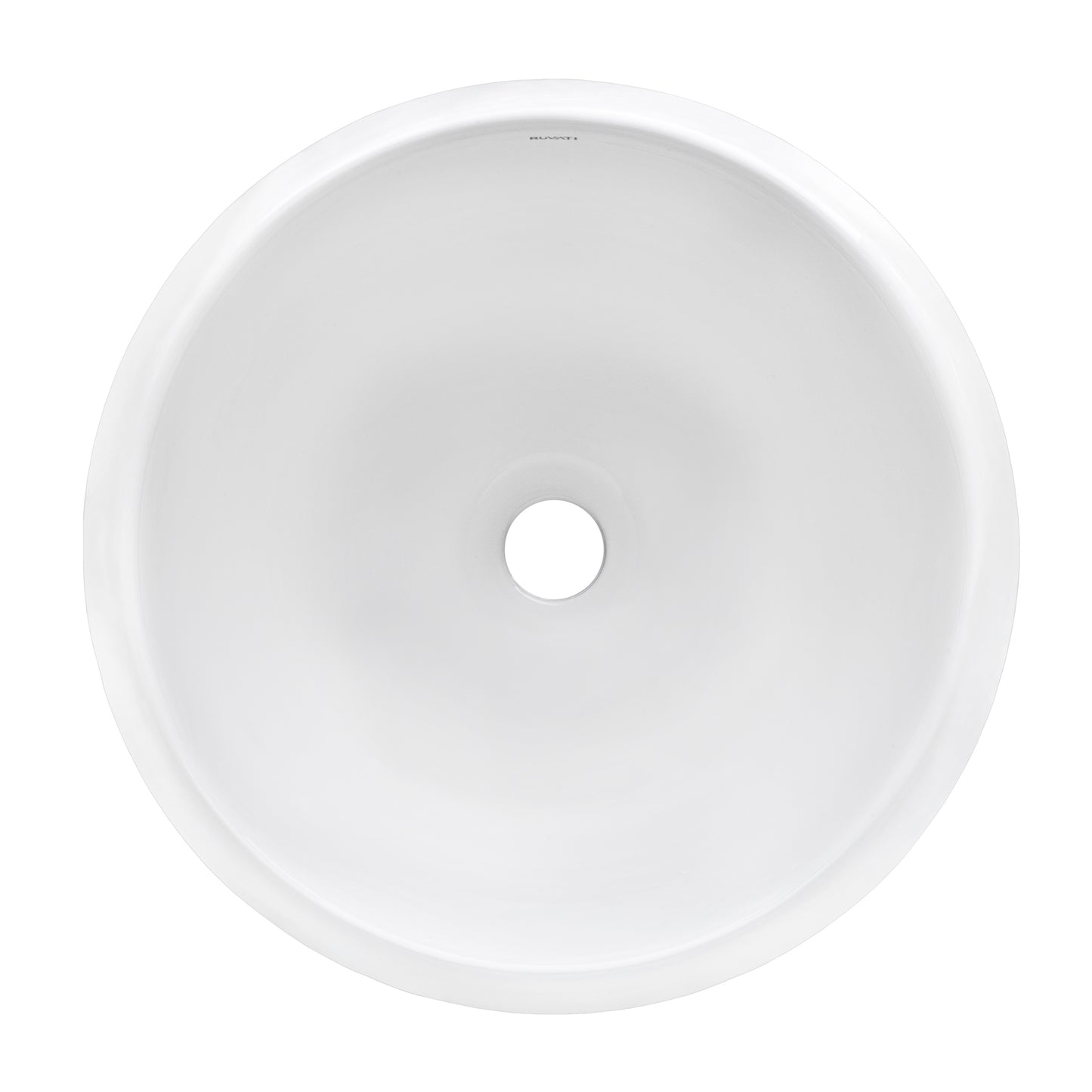 Ruvati 16 inch Bathroom Vessel Sink Round White Above Counter Circular Porcelain Ceramic - RVB0316