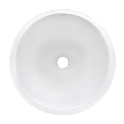 Ruvati 16 inch Bathroom Vessel Sink Round White Above Counter Circular Porcelain Ceramic - RVB0316