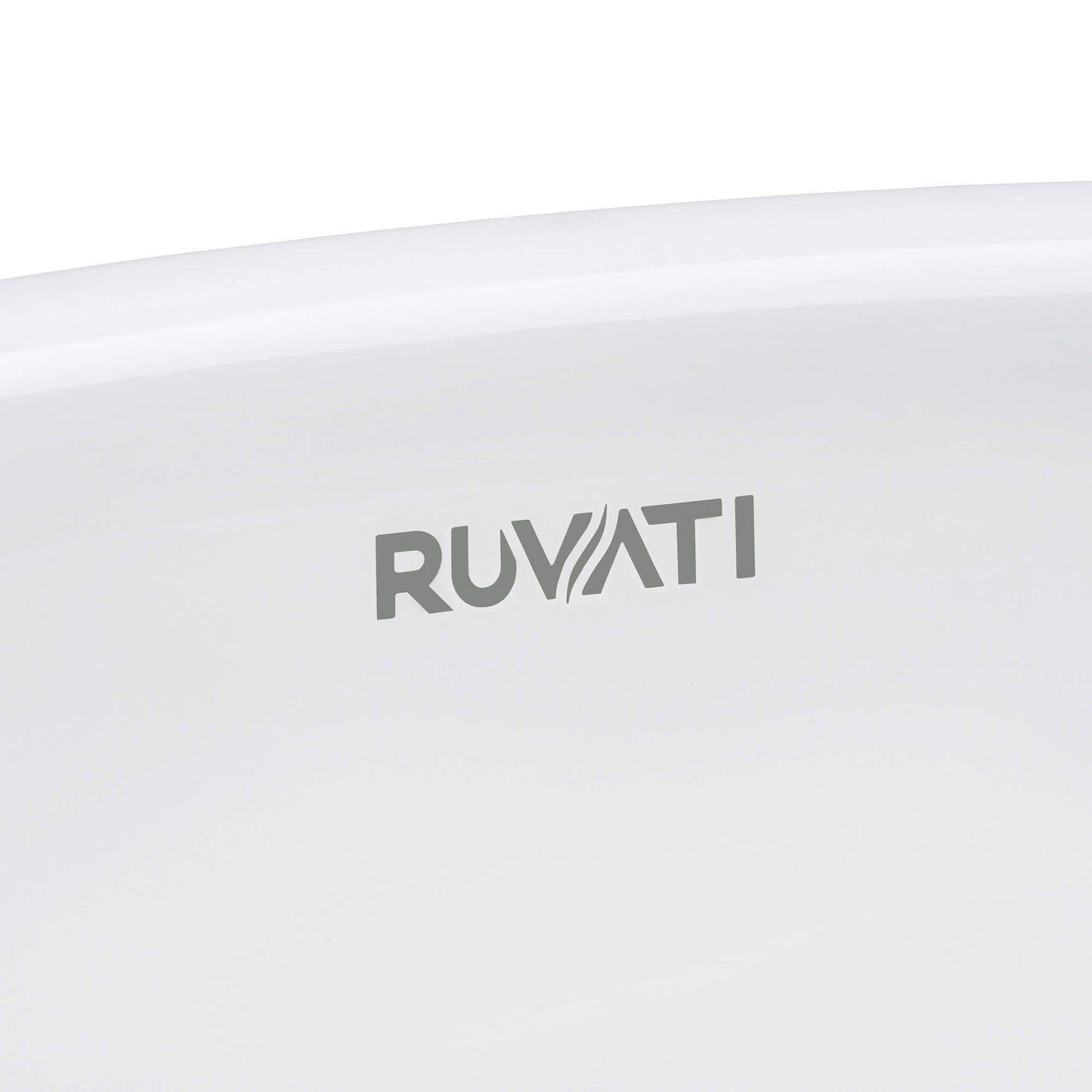 Ruvati 16 x 13 inch Undermount Bathroom Sink Biscuit Oval Porcelain Ceramic with Overflow - RVB0618