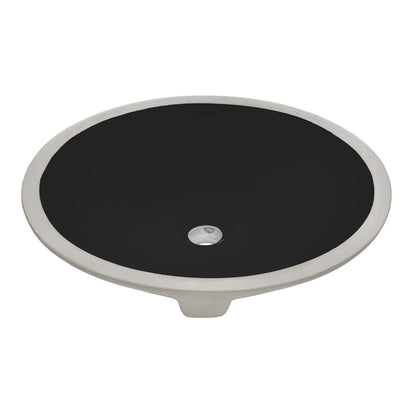 Ruvati 16 x 13 inch Undermount Bathroom Sink Biscuit Oval Porcelain Ceramic with Overflow - RVB0618