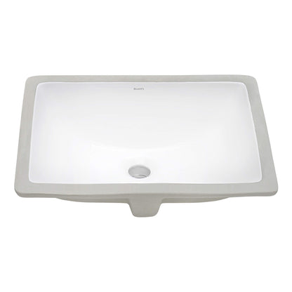 Ruvati 17 x 12 inch Undermount Bathroom Vanity Sink Rectangular Porcelain Ceramic with Overflow - RVB0718