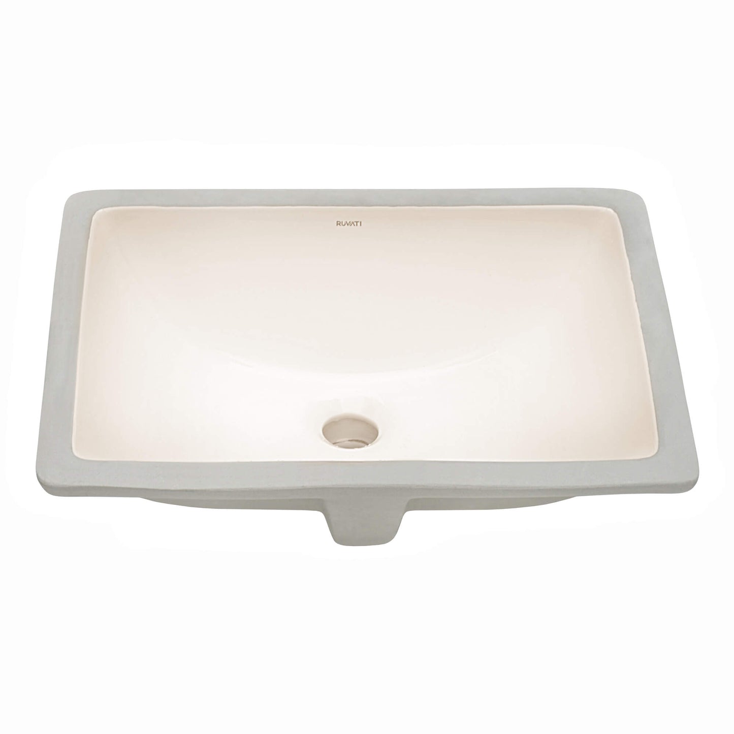 Ruvati 17 x 12 inch Undermount Bathroom Vanity Sink Rectangular Porcelain Ceramic with Overflow - RVB0718