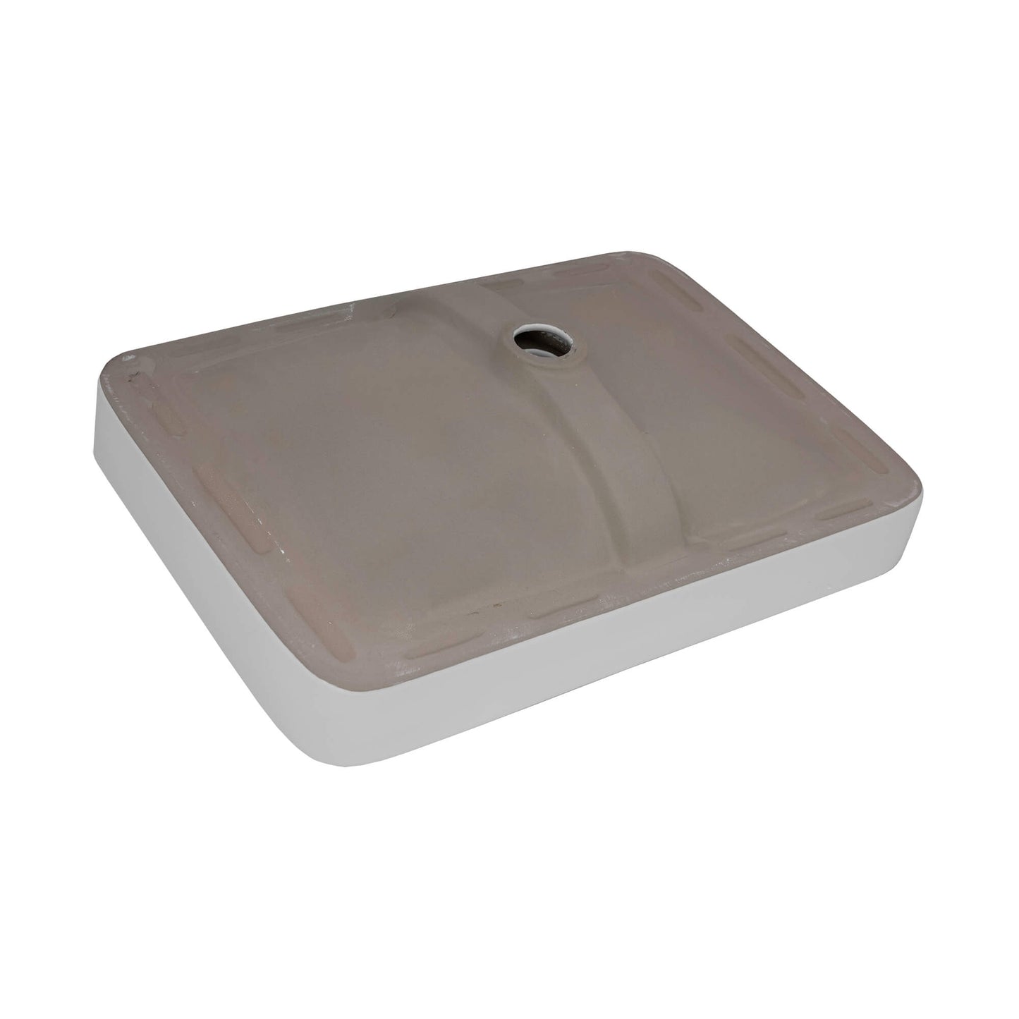 Ruvati 23 x 16 inch Semi-Recessed Drop-in Topmount Bathroom Sink Rectangular Porcelain Ceramic White - RVB0824WH