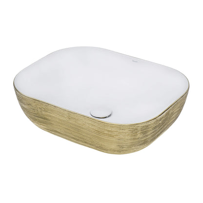 Ruvati 20 x 16 inch Bathroom Vessel Sink Decorative Art Above Vanity Counter Ceramic - RVB2016