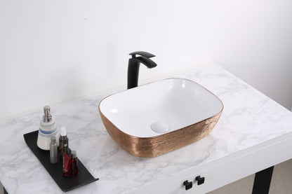 Ruvati 20 x 16 inch Bathroom Vessel Sink Decorative Art Above Vanity Counter Ceramic - RVB2016