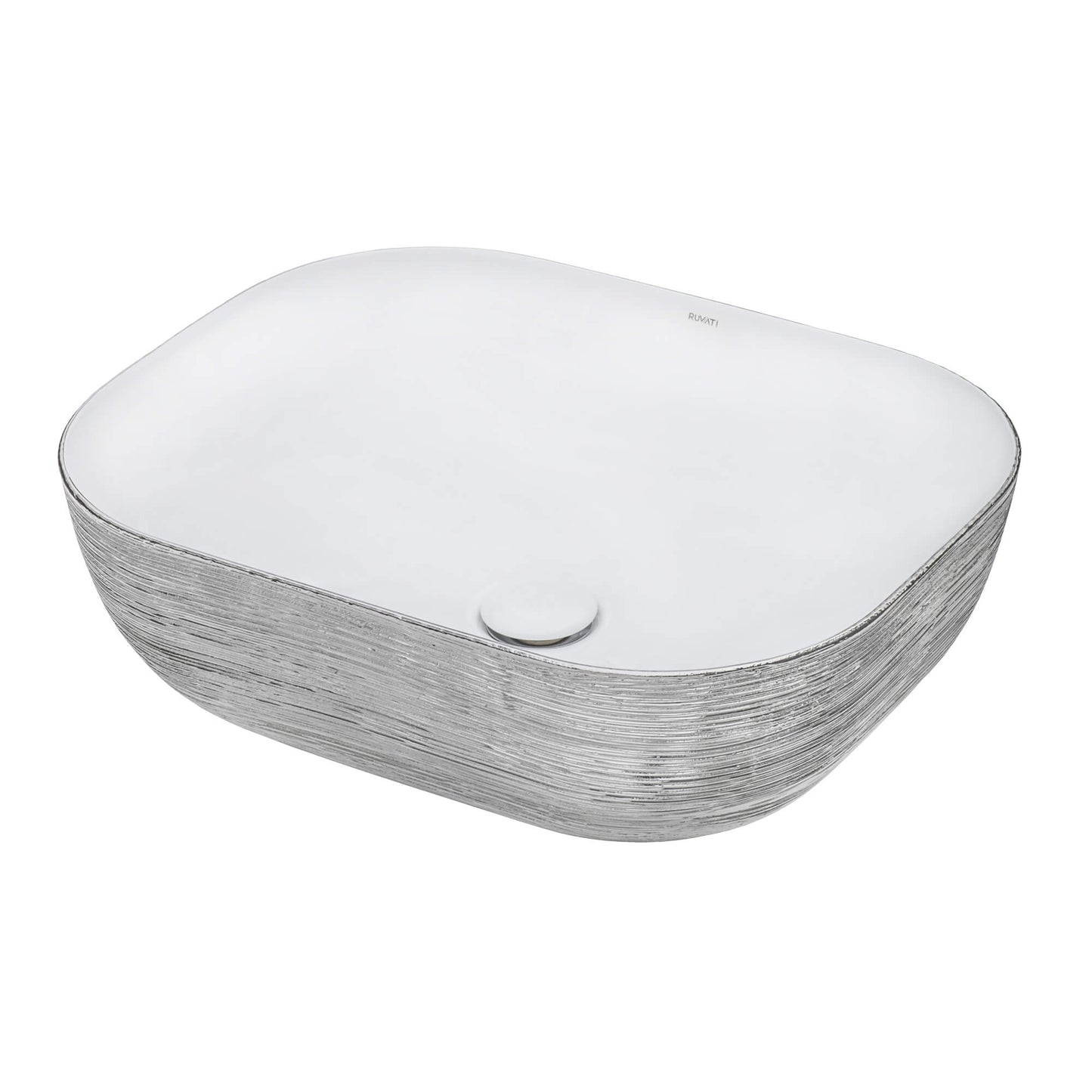 Ruvati 20 x 16 inch Bathroom Vessel Sink Decorative Art Above Vanity Counter Ceramic - RVB2016