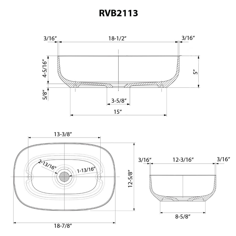 Ruvati 19-inch Matte Gold and White Bathroom Vessel Sink epiStone Solid Surface - RVB2113GW