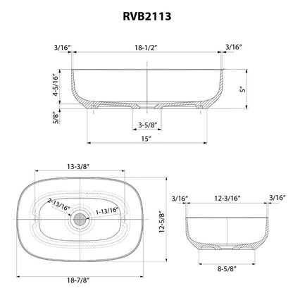 Ruvati 19-inch Matte Gold and White Bathroom Vessel Sink epiStone Solid Surface - RVB2113GW