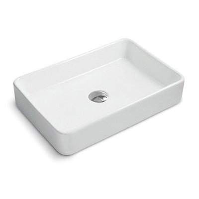 Ruvati 24 x 16 inch Bathroom Vessel Sink White Rectangular Above Counter Porcelain Ceramic - RVB2416