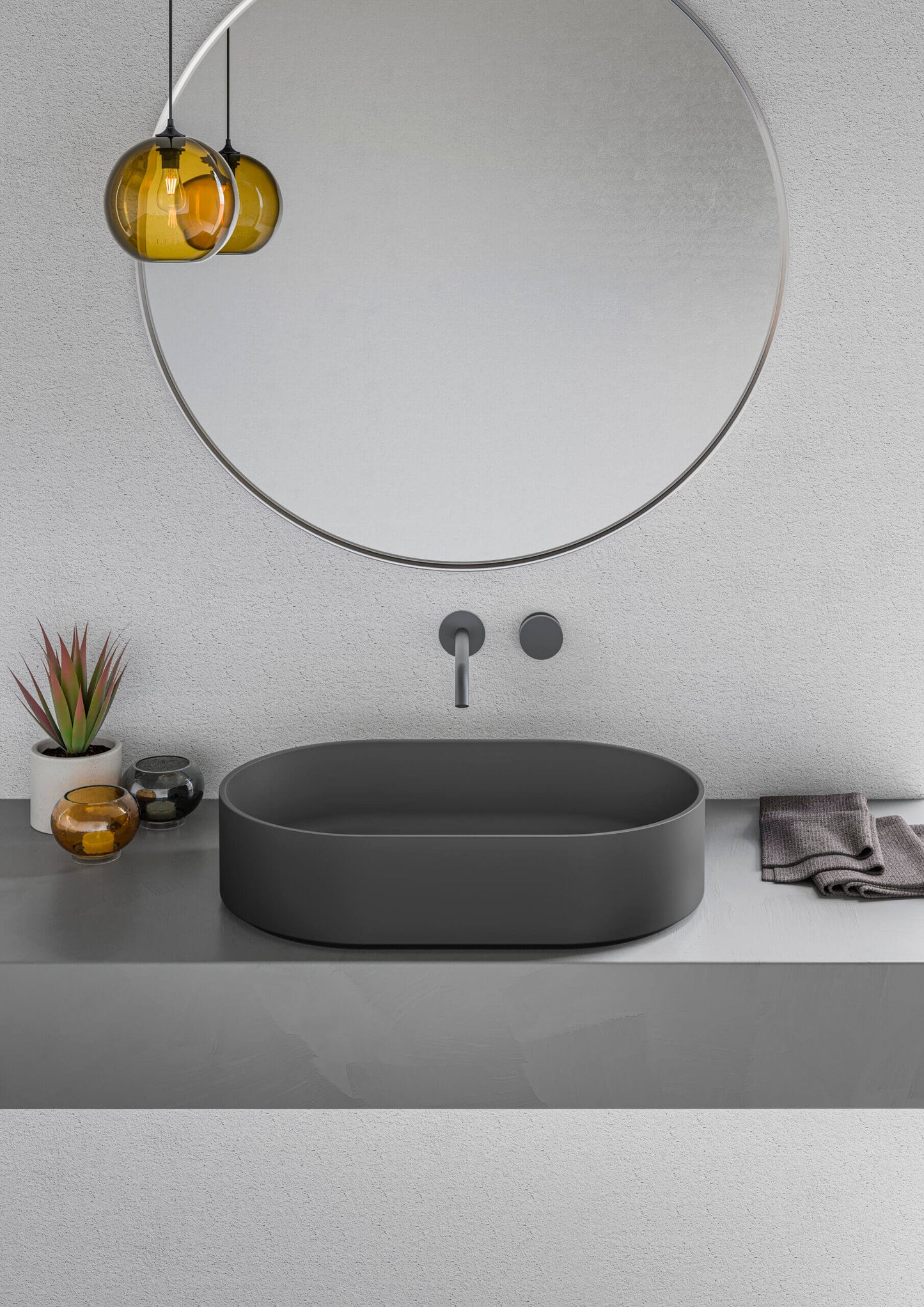 Ruvati 23-inch epiStone Solid Surface Modern Bathroom Vessel Sink - RVB2550