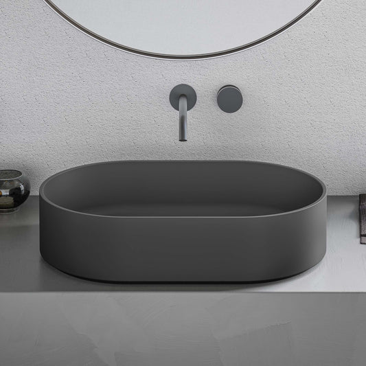 Ruvati 23-inch epiStone Solid Surface Modern Bathroom Vessel Sink - RVB2550