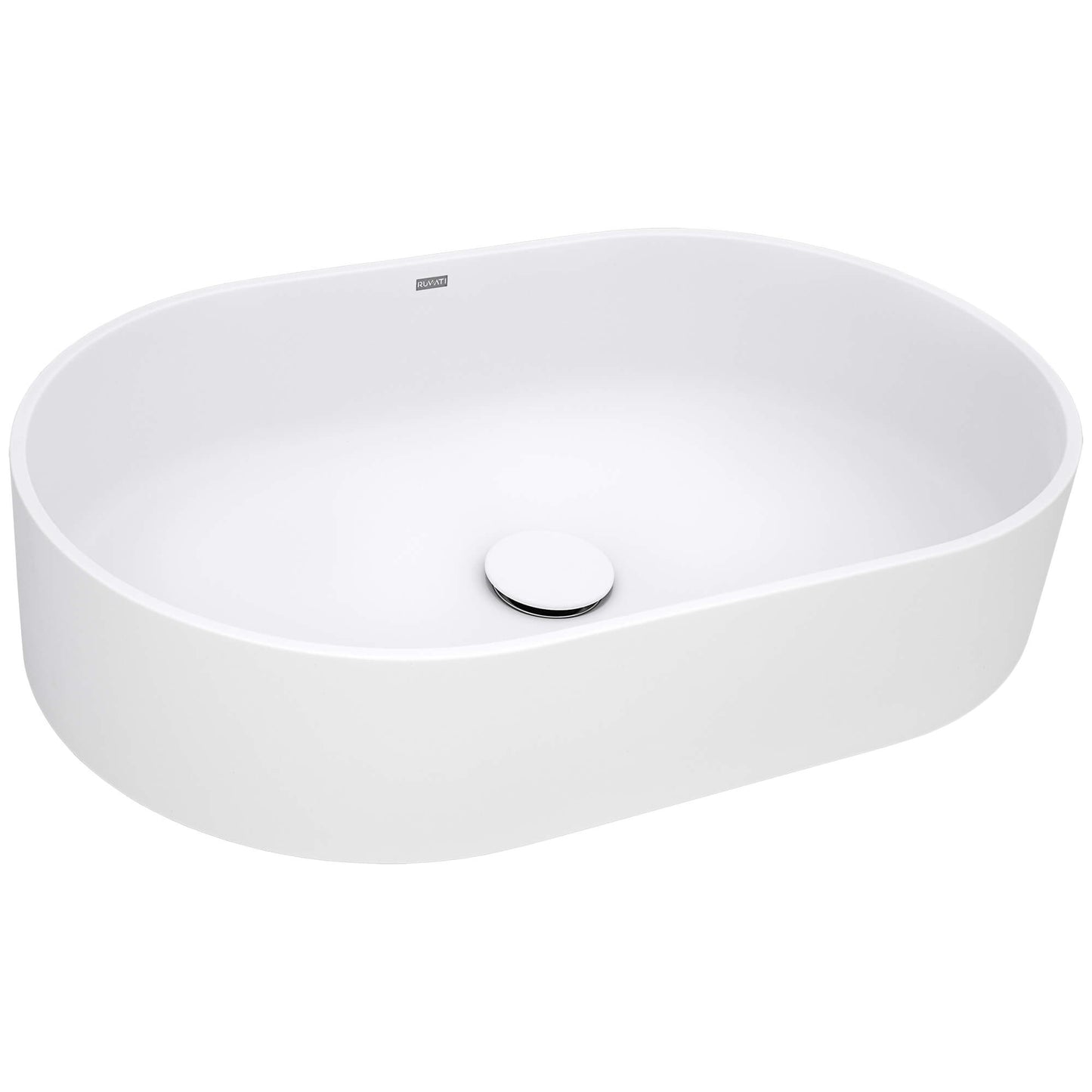 Ruvati 23-inch epiStone Solid Surface Modern Bathroom Vessel Sink - RVB2550