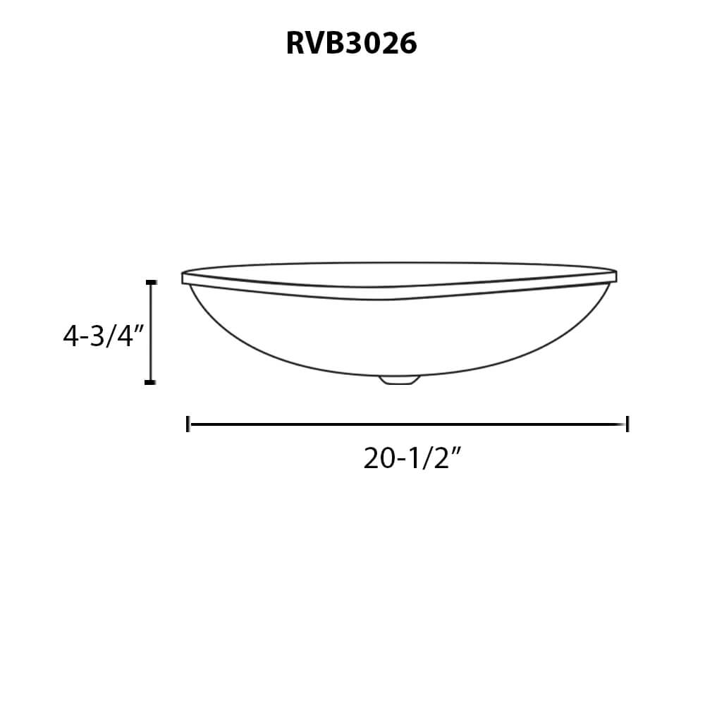 Ruvati 20 inch Murano Glass Art Drop In Round Decorative Pattern Bathroom Sink - Nautilus Brown - RVB3026