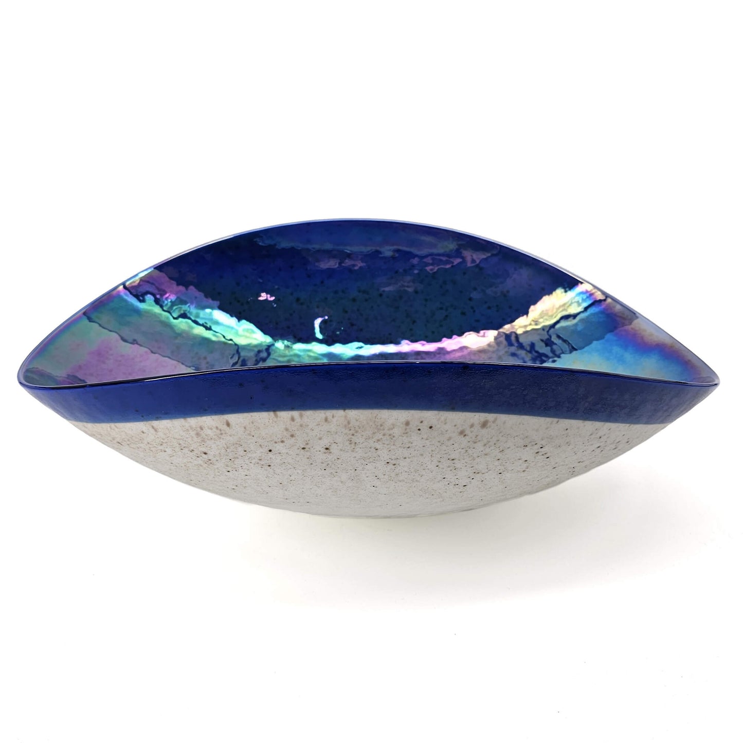 Ruvati 19 inch  Murano Glass Art Vessel Seashell Decorative Pattern Bathroom sink - Celestial Blue - RVB3042