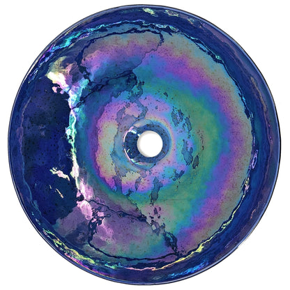 Ruvati 16 inch Murano Glass Art Vessel Circle Decorative Pattern Bathroom Sink