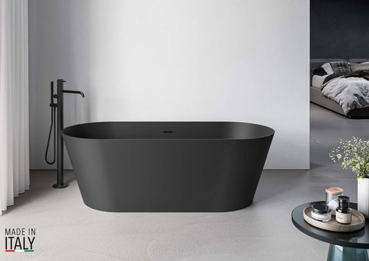 Ruvati 67-inch epiStone Solid Surface Oval Freestanding Bath Tub Omnia Matte - RVB6750