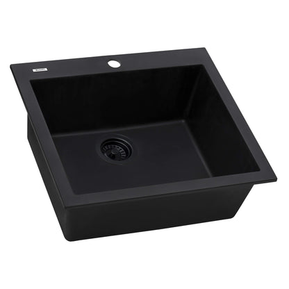 Ruvati 22 x 20 inch epiGranite Drop-in Topmount Granite Composite Single Bowl Kitchen Sink - RVG1022