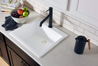 Ruvati 22 x 20 inch epiGranite Drop-in Topmount Granite Composite Single Bowl Kitchen Sink - RVG1022