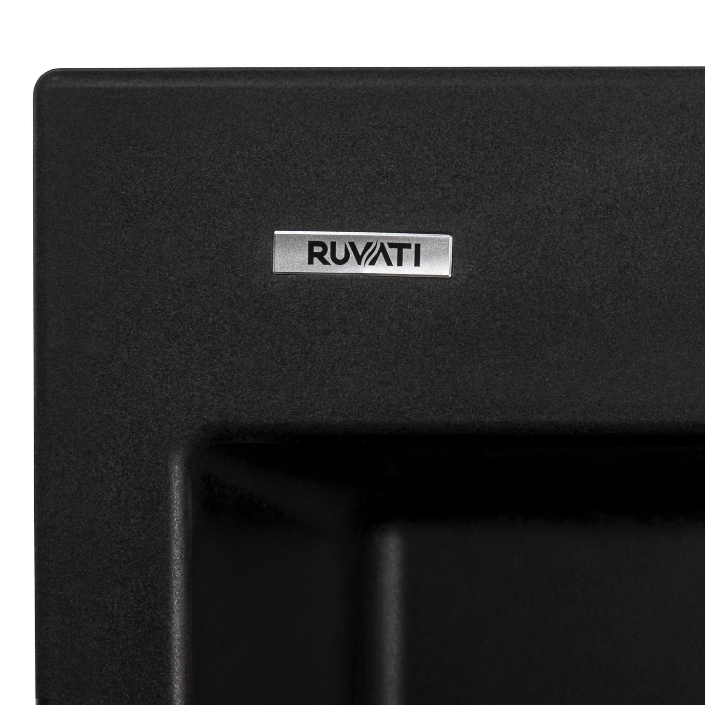 Ruvati 23 x 20 inch epiGranite Drop-in Topmount Granite Composite Single Bowl Kitchen Sink - RVG1023