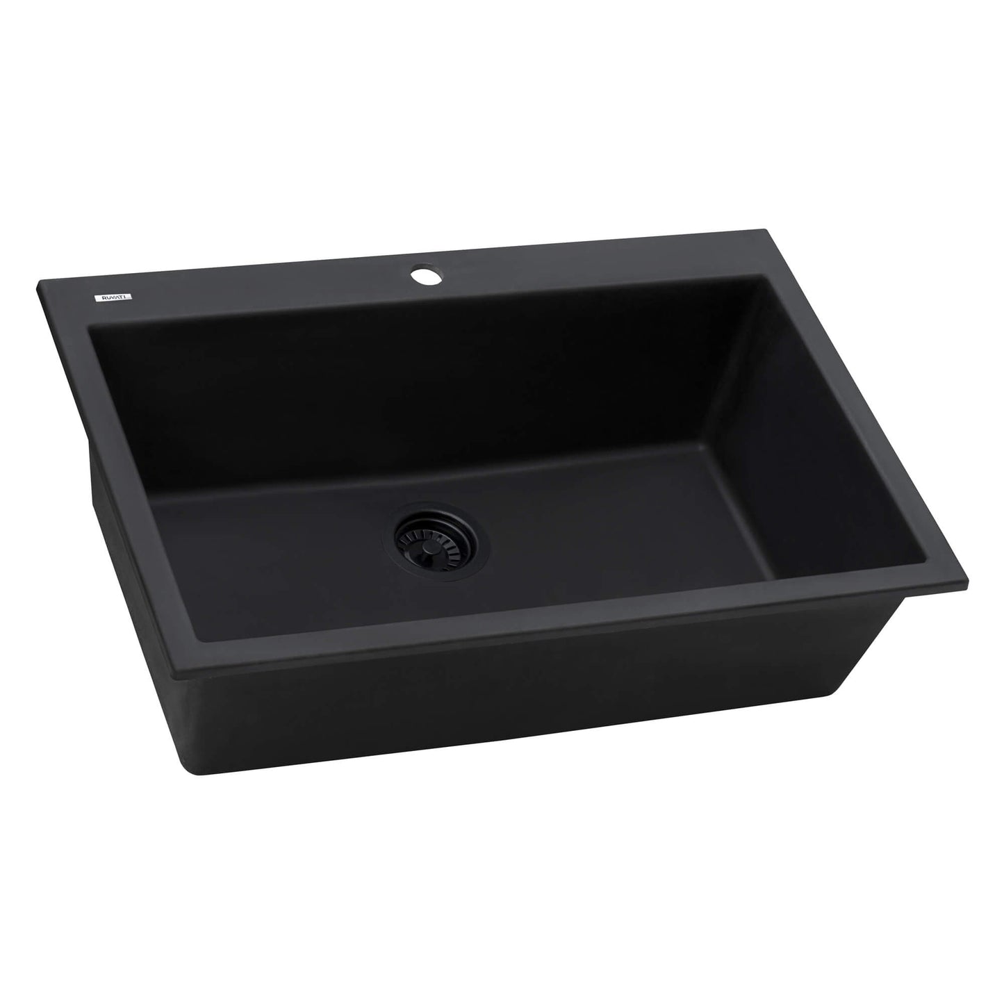 Ruvati 27 x 20 inch Drop-in Topmount Granite Composite Single Bowl Kitchen Sink - RVG1027