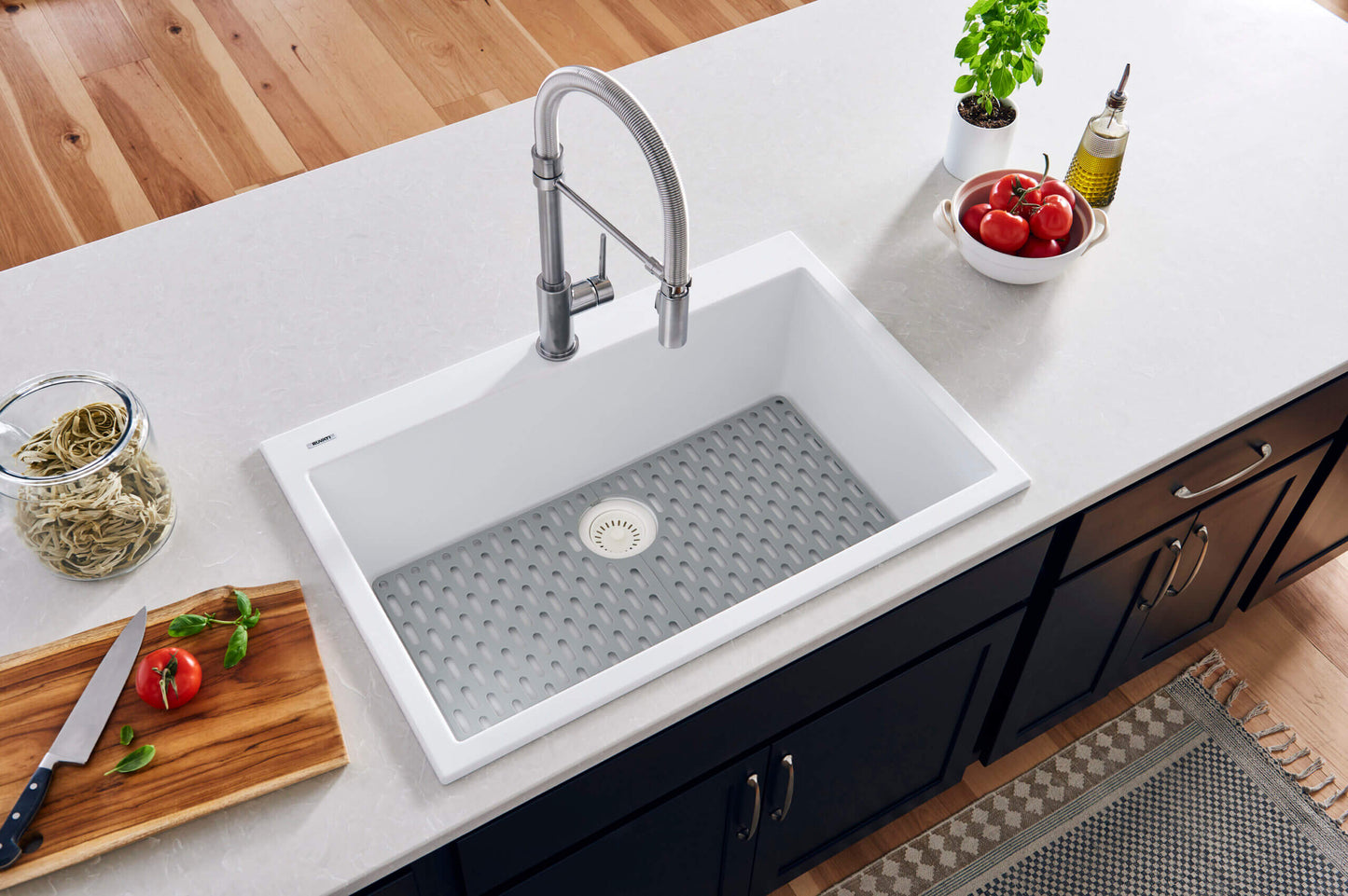 Ruvati 27 x 20 inch Drop-in Topmount Granite Composite Single Bowl Kitchen Sink - RVG1027