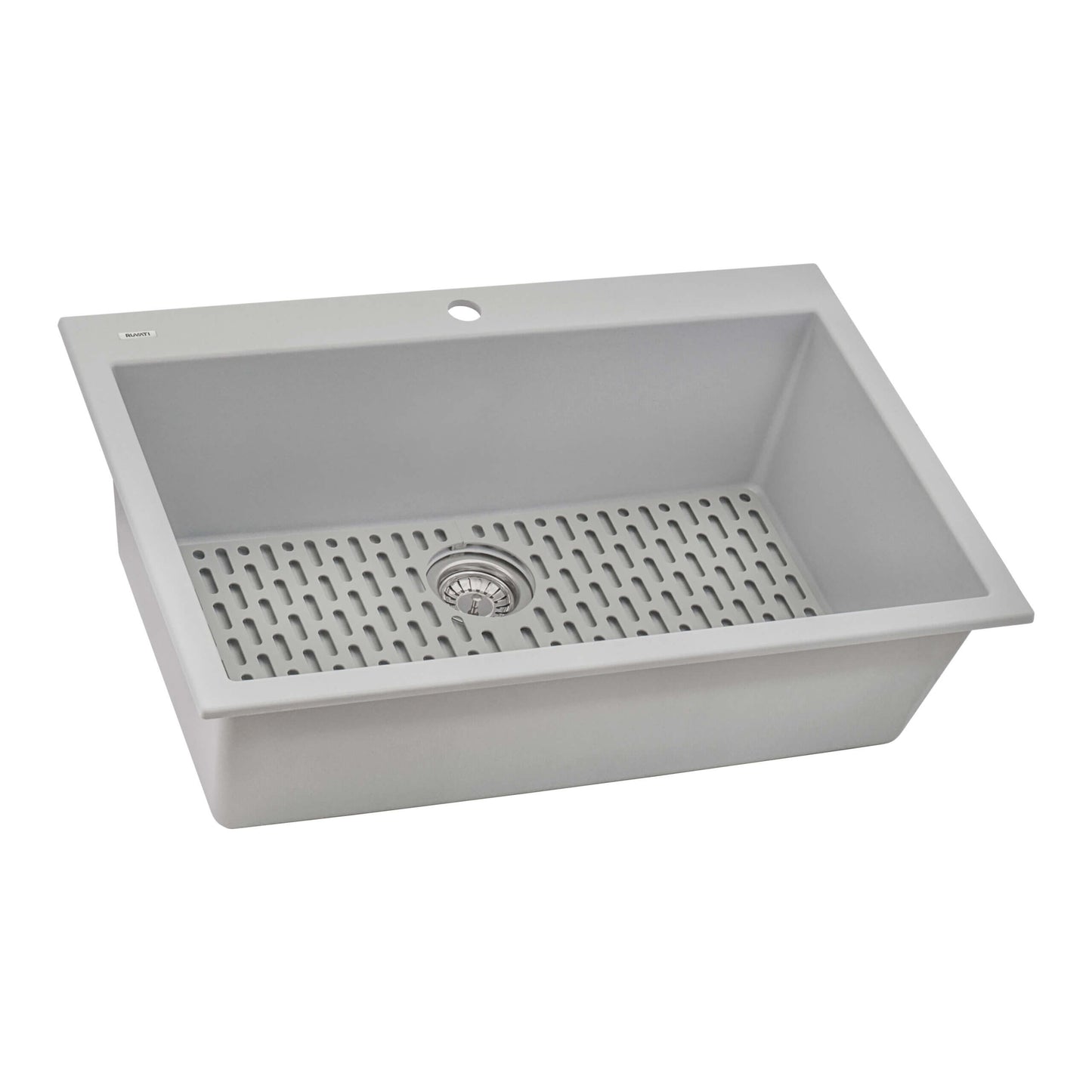 Ruvati 30 x 20 inch epiGranite Drop-in Topmount Granite Composite Single Bowl Kitchen Sink -RVG1030