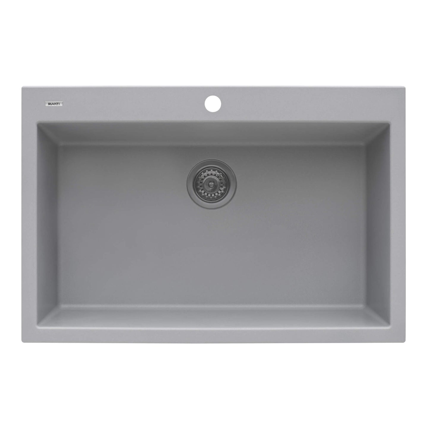 Ruvati 30 x 20 inch epiGranite Drop-in Topmount Granite Composite Single Bowl Kitchen Sink -RVG1030