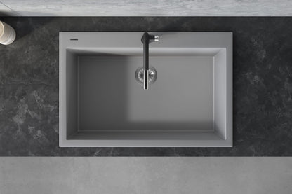 Ruvati 30 x 20 inch epiGranite Drop-in Topmount Granite Composite Single Bowl Kitchen Sink -RVG1030